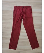 Gap Slim Fit Dress Pants, Men&#39;s 32x34, Red 100% Cotton - $23.04 CAD