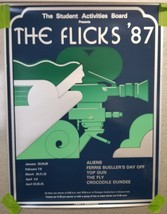 Poster Loyola University Student Activities The Flicks 87 Finnegan Audit... - $18.95