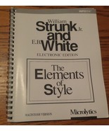001 Microlytics William Strunk Jr &amp; E White The Elements of Style Manual - £10.26 GBP