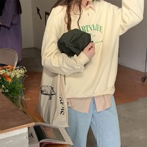 3colors autumn Winter 2021 Korean style Women Sweatshirts Casual Letter Print th - £75.24 GBP