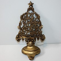 Bella Lux Holiday Collection Christmas Gold Metal Decorative Stocking Hanger NWT - £23.59 GBP