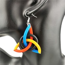 UKEBAY New Geometric Drop Earrings For Women Multicolor Rubber Earrings Handmade - £7.14 GBP