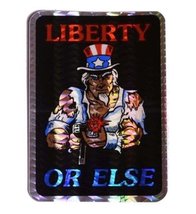 K&#39;s Novelties Wholesale Lot 6 Liberty Or Else Uncle Sam Flag Reflective ... - $8.88