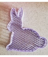 Rare Vintage Metal Mesh Candy Dish Easter Purple Bunny Rabbit Table Déco... - $13.00