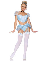 4 PC Glass Slipper Cinderella  includes boned sweetheart crop top with organza s - £68.74 GBP