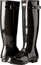 HUNTER Womens Original Tall Gloss Rain Boot Size 7 - $170.37