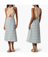 Joie Flippa Geo Print Cotton Midi Dress, Blue/Yellow, Size 10, NWT - $139.00