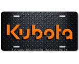 Kubota Inspired Art Orange on Dark Plate FLAT Aluminum Novelty License T... - $17.99