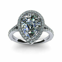 1.62Ct Simulated Diamond Engagement Ring 14K White Gold Plated Silver Rings - £79.79 GBP