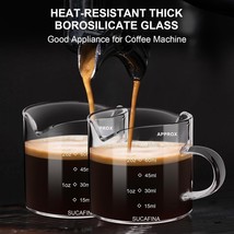 2Pcs Espresso Cup with Handle, Double Spout Glass Measuring Cup with Dua... - $159.40 MXN