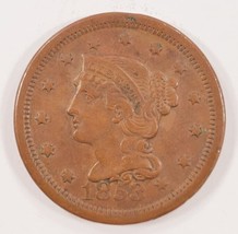 1853 1C Grande Centavo En Extra Fina XF Estado, Marrón Color, Bonito Detalle - £55.86 GBP