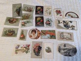 Lot of 21 Vintage Flower Cut outs. scrapbooking. - £3.88 GBP