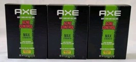 3 Pack Axe Acne Control Max Strength Body Hand and Face Soap  4.5 oz Bar  - $22.95