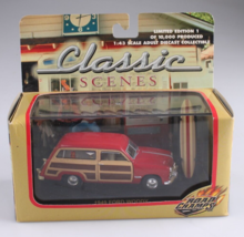 Road Champs Classic Scenes 1949 Red Ford Woody + Surfboard 1:43 Diecast ... - $14.99