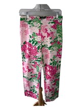 Ladies Ralph Lauren side zip flat front floral cropped straight leg pant... - £26.51 GBP
