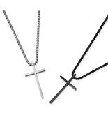Bewico Large Mens Simple Stainless Steel Cross Necklace - £12.67 GBP
