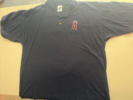 Antigua Embroidered Anaheim Angels Poly Golf Polo Shirt 2XL Xxl - £13.28 GBP