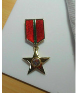 Red/Green Enamel Shield Star Award Brooch/Pin W/ Rhinestone - £17.52 GBP