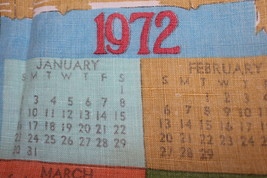 Vintage 1972 Linen Calendar - $45.00
