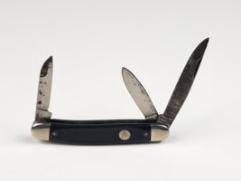 Vintage Cut Co. small 3-blade pocket knife black handle Prov. USA Cutco - £46.71 GBP