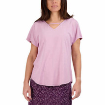 Tranquility by Colorado Clothing Womens V-neck Top Size X-Large Color Lilac - £27.26 GBP