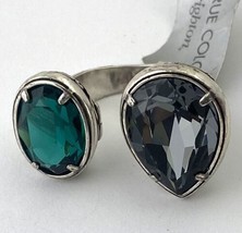 Brighton Graceful Ring, Green/Gray Crystal, J61900, Size 6 - $46.55