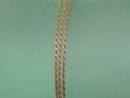Estate Vintage 10k yellow gold rope style chain necklace 18&quot; Italy - £321.61 GBP