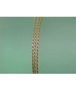 Estate Vintage 10k yellow gold rope style chain necklace 18&quot; Italy - $7,541.55 MXN