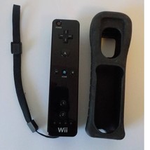 Nintendo Wii Wireless Remote Controller Black with Gely Case - £5.62 GBP