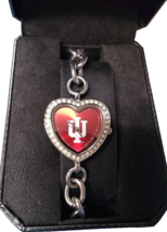 NEW Game Time NCAA CH-IND Womens Heart Indiana Hoosiers Watch Red Rhinestone - £21.14 GBP