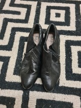 Footglove Black Leather Shoes Size 5.5w Uk Express Shipping - £17.98 GBP