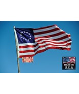 *USA MADE BETSY ROSS 13 Stars US American 3x5 Super-Poly FLAG BANNER Pat... - £11.74 GBP