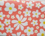 Peva Vinyl Kitchen Tablecloth,52x70&quot;Oblong, SUMMER WHITE FLOWERS ON ORAN... - $14.84