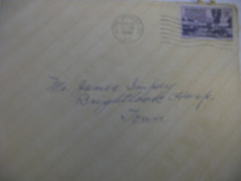 California Gold Centennial purple 3 cent stamp, post marked Feb 26th, 1 pm, 1948 - £27.49 GBP
