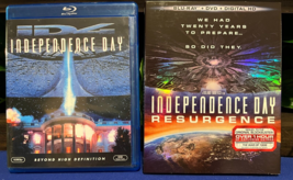 Independence Day ID4 &amp; Independence Day Resurgence on Blu-ray - Lot of 2 - £10.06 GBP