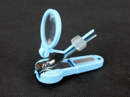 Nail Clipper w/Magnifier, Built In File, Catch Tray, Babies, Toddlers, Seniors - £5.44 GBP