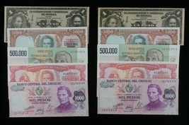 Mexico, Argentina &amp; Uruguay Sequential Notes Lot 5 Sets of 2 notes - £43.27 GBP