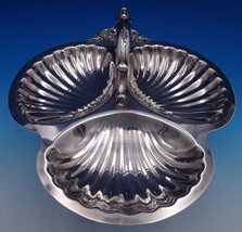 Grande Baroque by Wallace Silverplate Candy Dish 3-Shell 11 1/2&quot; (#7827) - £73.53 GBP