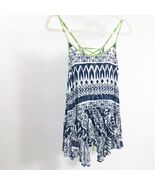 Altar&#39;d State Boho Hi-Low Spaghetti Strap Blue White Green Halter Racer ... - $13.69 CAD