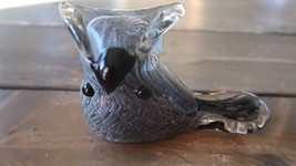Blown Glass OWL Paperweight 5 x 3.5 inches - $39.59