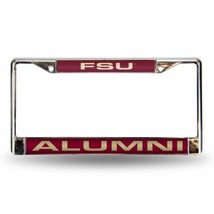 fsu alumni florida state laser chrome license plate frame usa made - £31.96 GBP