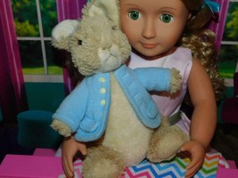 18" Doll Peter Rabbit Stuffed Plush Beatrix Pott Our Generation & American Girl - $16.82