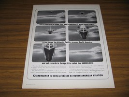 1963 Print Ad Sabreliner Jet Planes World Speed Records North American Aviation - £11.23 GBP