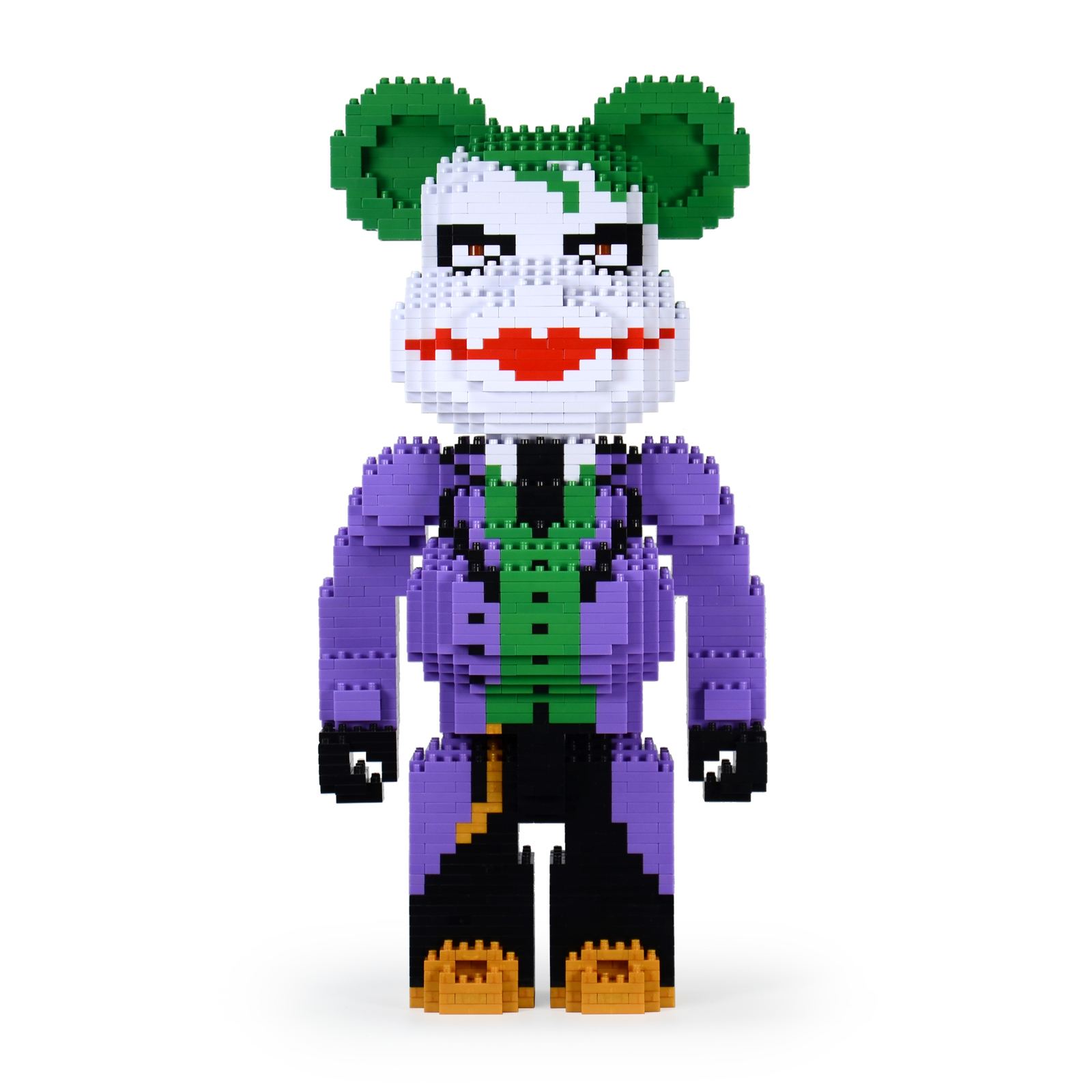 Joker Bearbrick Brick Sculpture (JEKCA Lego Bricks) DIY Kit
