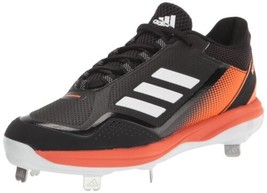 adidas Men's Icon 7 Baseball Shoe, Black/White/Team Orange, 15 - $79.48