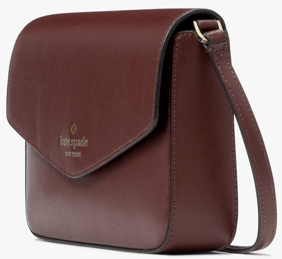 Kate Spade Sadie Envelope Crossbody Bag Grenache Leather K7378 Purple NWT FS