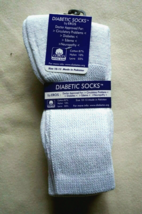Pack 3 Men&#39;s New White Natural Cotton Circulatory/Diabetic/Medical Socks... - £3.07 GBP