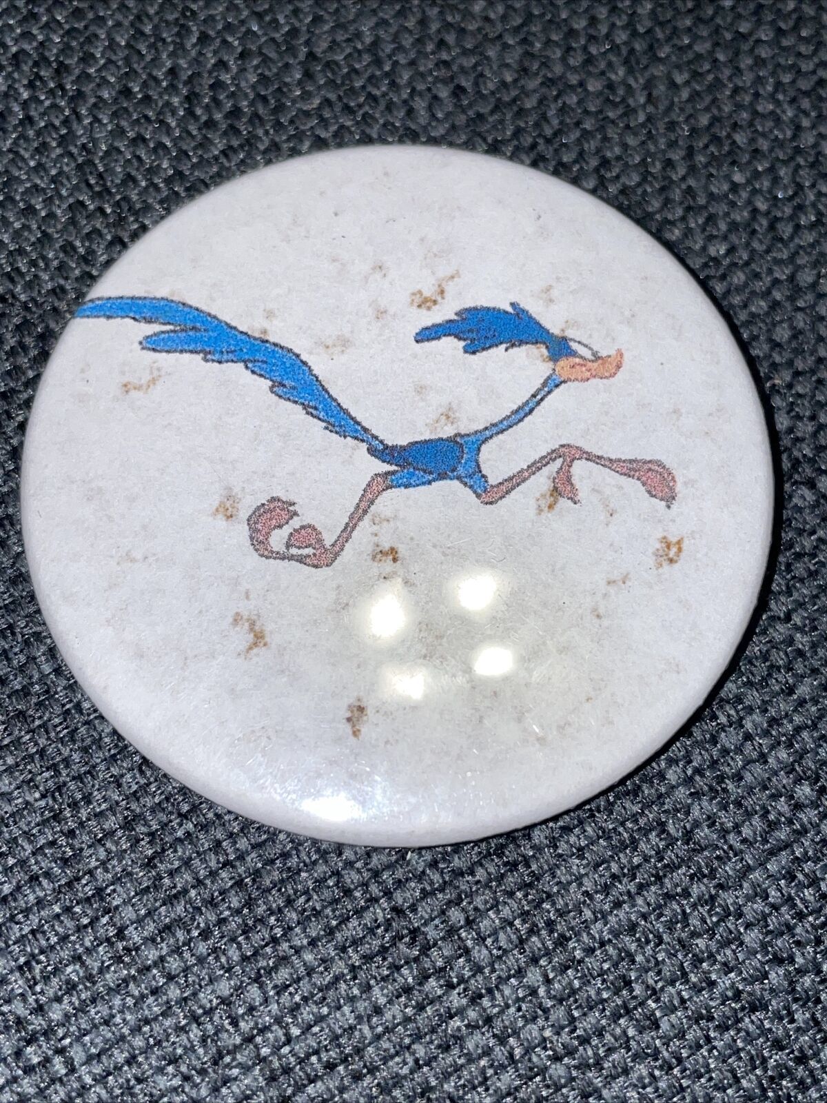 ROAD RUNNER Pinback--&quot;Pin Button, Roadrunner Badge - $0.99