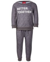 allbrand365 designer Baby Boys &amp; Girls 2 Pieces Pajama Set Charcoal Size... - $34.99