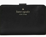 Kate Spade Staci Medium Compact Bifold Black Leather Wallet WLR00128 $18... - £63.22 GBP